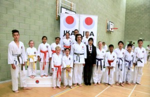 Sensei Shahinaz  Pelter, Referee, with Bromley & South East London JKA Karate Club Squad at the National Championships, June 2016. 