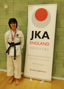 Many Congratulations to Patrick Pelter on Wining a Gold Medal in Kata & Bronze Medal in Kumite in the Interclub Competition in Lewisham on 28th April 2014. Well Done Patrick!