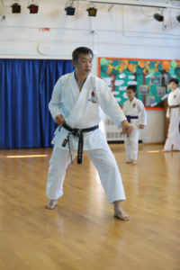 (Click to Enlarge)Senei Yoshinobu Ohta( &th Dan) JKA ENGLAND Chief Instructor, July 21st July 2017.