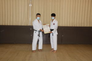 Talvin Receiving His Well Earned Sho Dan (Black Belt) Diploma! Many Congratulations!!!!